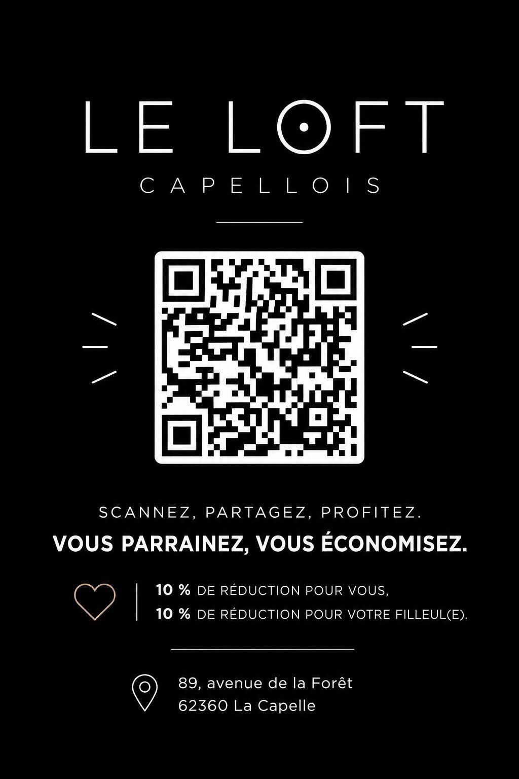 QR code parrainage Le Loft Capellois